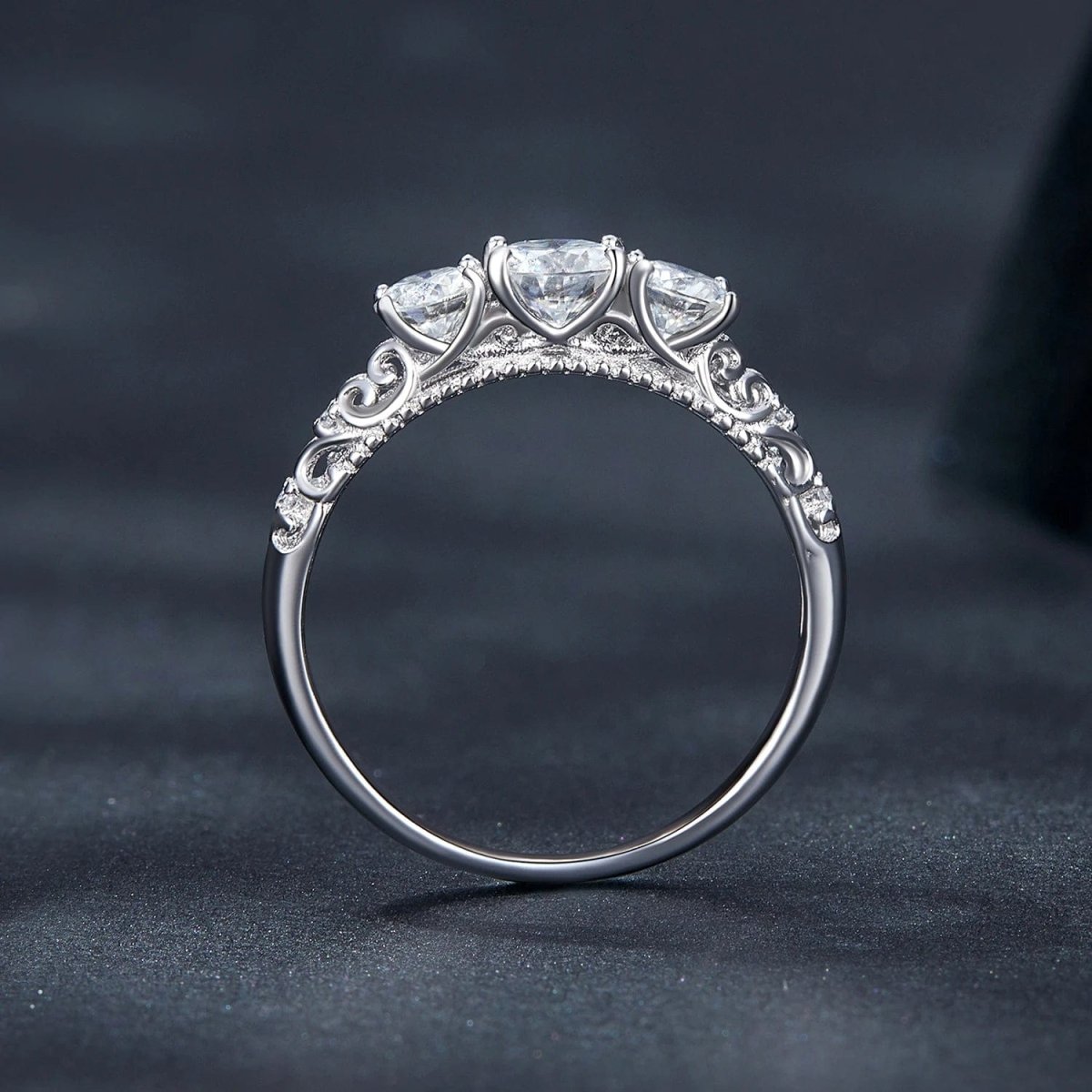 Liora Atelier Pangama Three - Stone Moissanite Ring