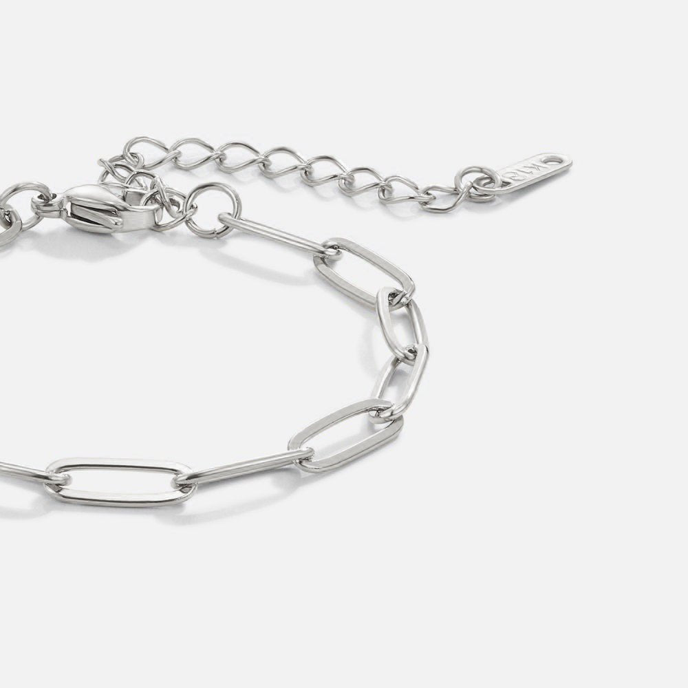 Büroklammer Silberarmband
