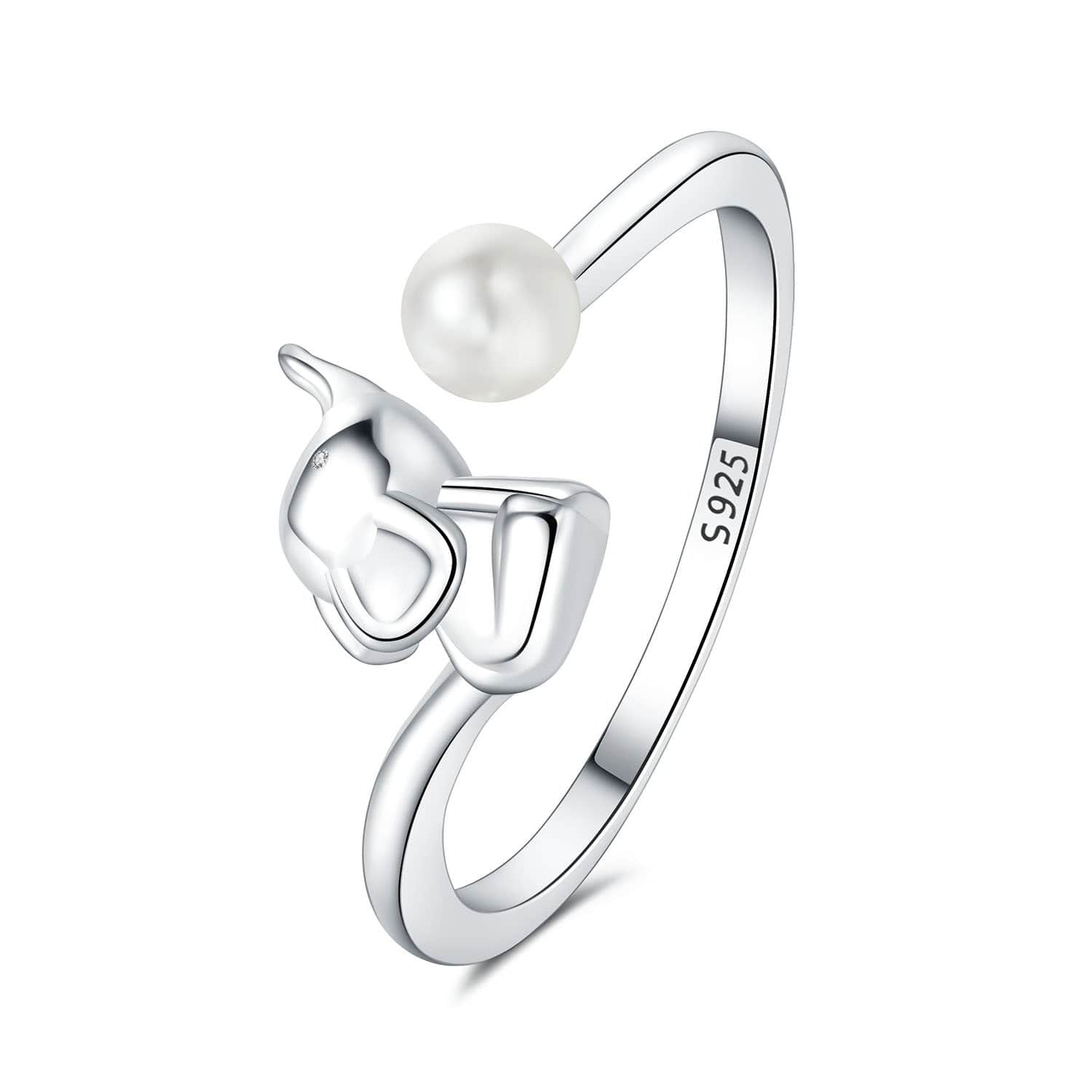 Liora Atelier Pearl Bow Ring with Delicate Knot Design