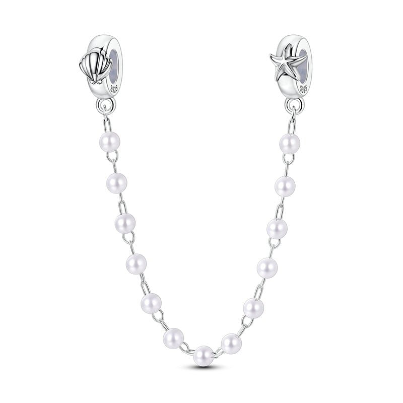 Liora Atelier Pearl Strand with Starfish & Shell Safety Chain Charm