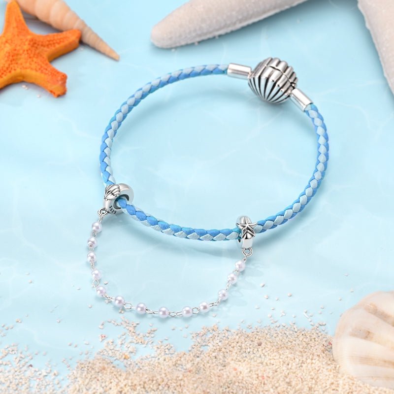 Liora Atelier Pearl Strand with Starfish & Shell Safety Chain Charm