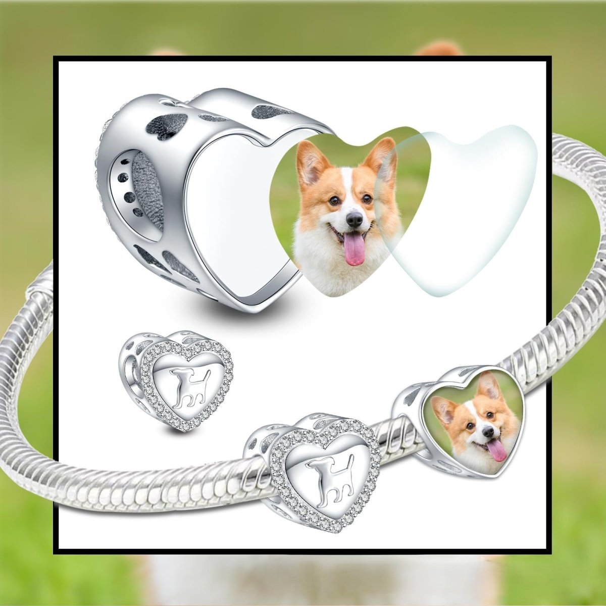 Liora Atelier Personalized Dog Photo Heart Charm