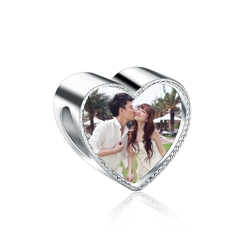 Liora Atelier Personalized Sparkling Heart Photo Charm