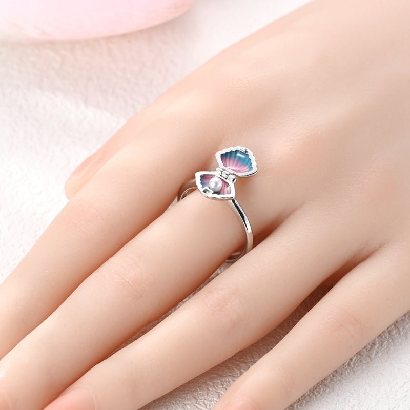 Liora Atelier Pink & Blue Seashell Pearl Ring