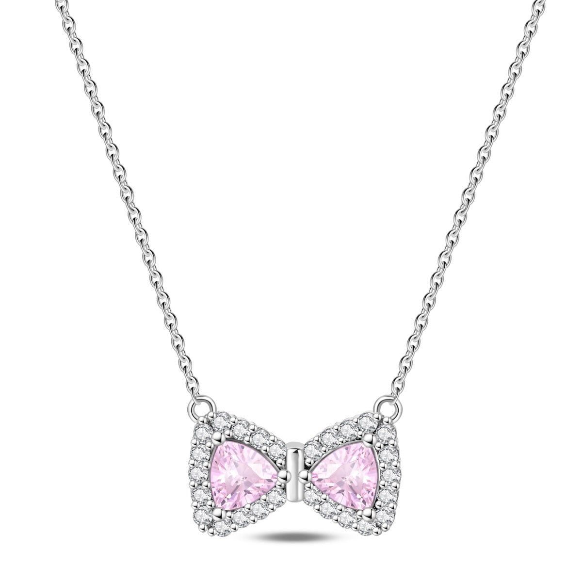 Liora Atelier Pink Bow Gemstone Necklace