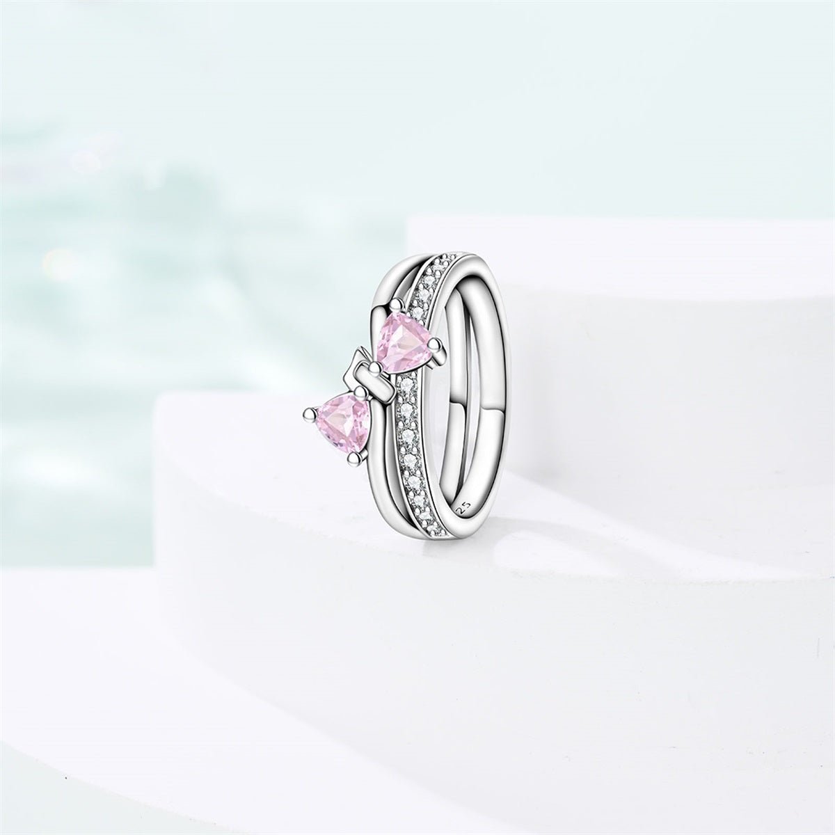 Liora Atelier Pink Bow Gemstone Ring