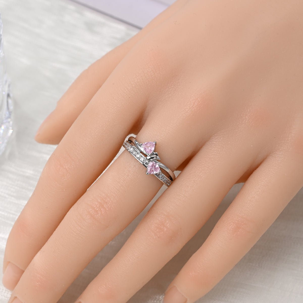 Liora Atelier Pink Bow Gemstone Ring