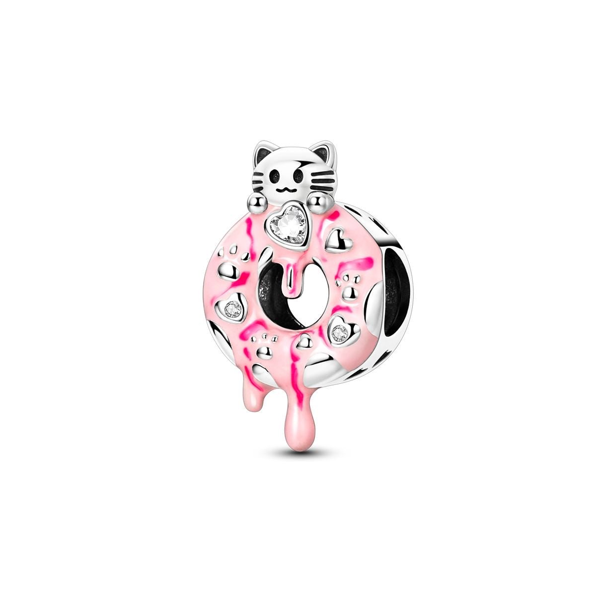 Liora Atelier Pink Donut Cat Charm