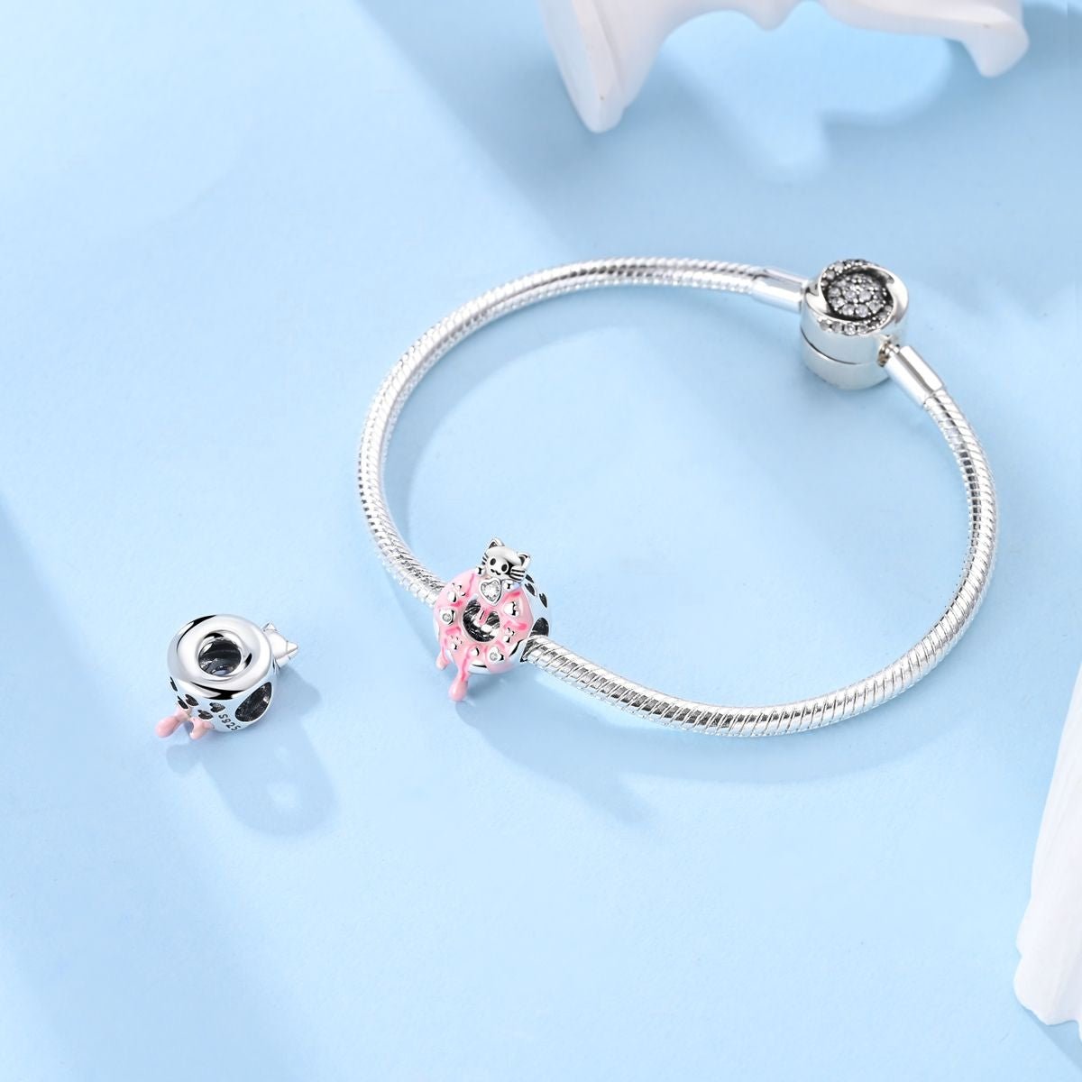 Liora Atelier Pink Donut Cat Charm