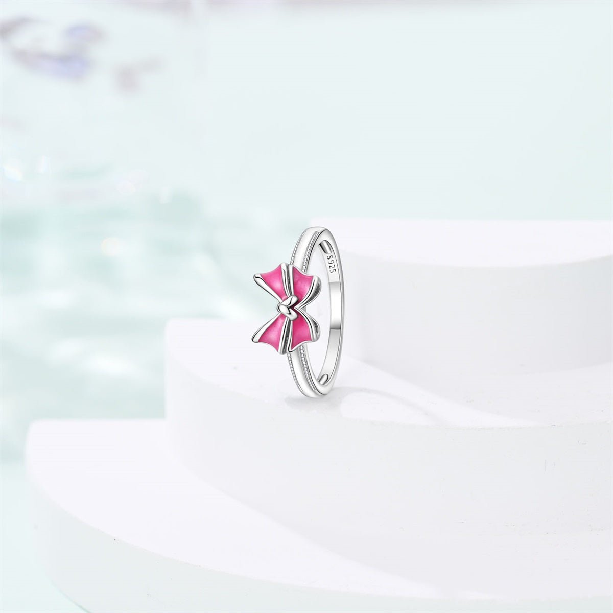 Liora Atelier Pink Enamel Bow Ring