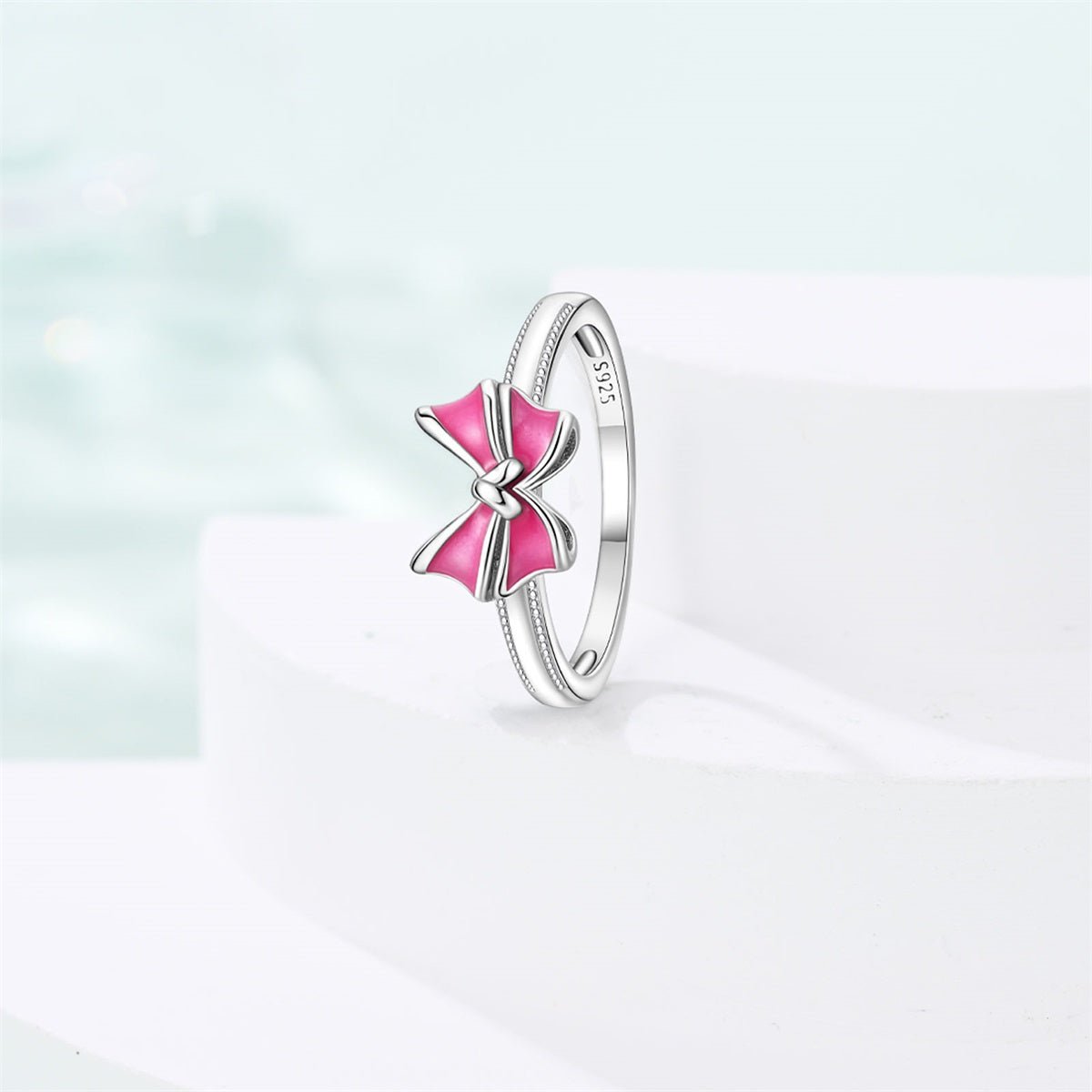 Liora Atelier Pink Enamel Bow Ring