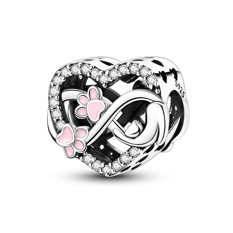 Liora Atelier Pink Paw & Heart Infinity Love Charm