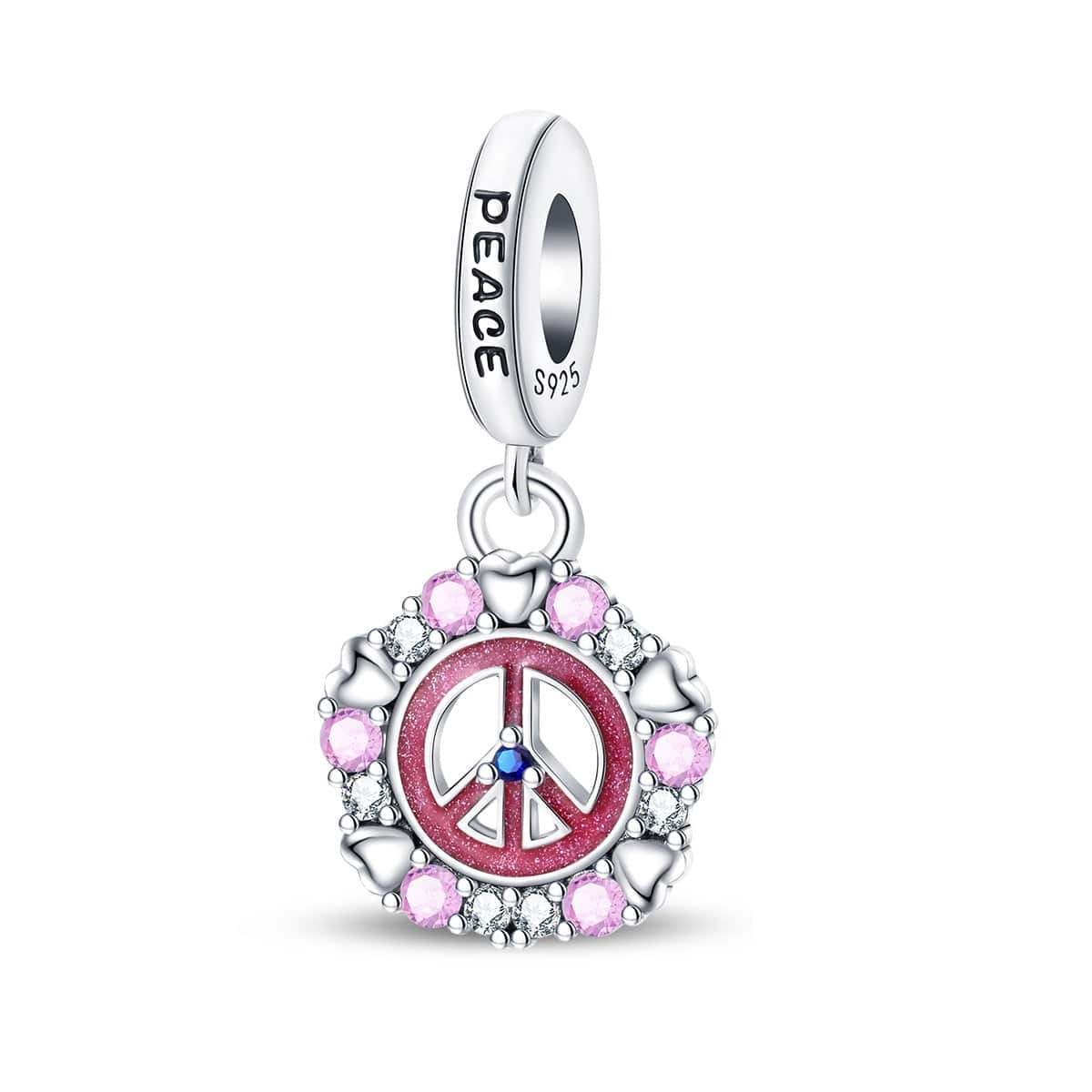 Liora Atelier Pink Peace & Hearts Charm