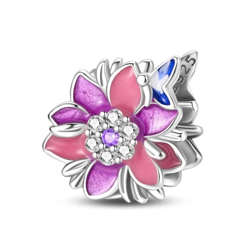 Liora Atelier Pink & Purple Lotus Flower Charm