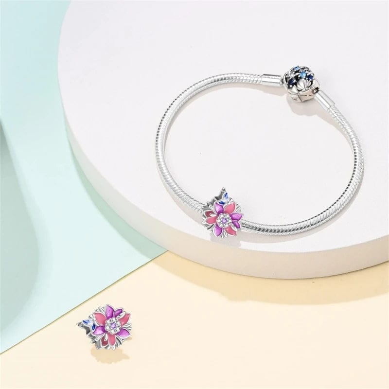 Liora Atelier Pink & Purple Lotus Flower Charm