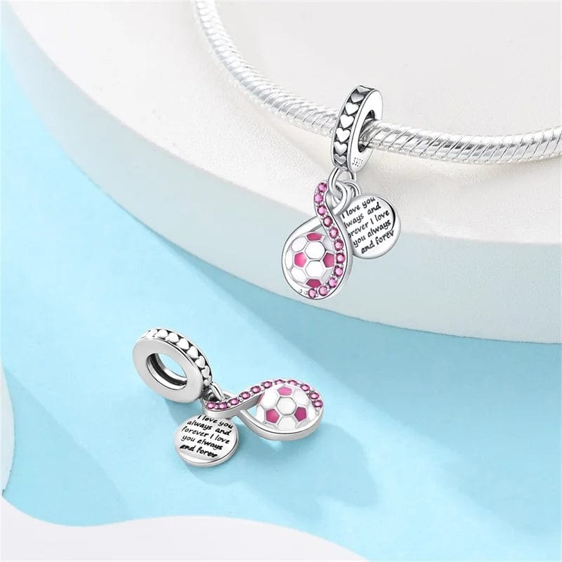Liora Atelier Pink Soccer Dangle Charm