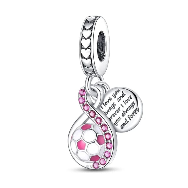 Liora Atelier Pink Soccer Dangle Charm
