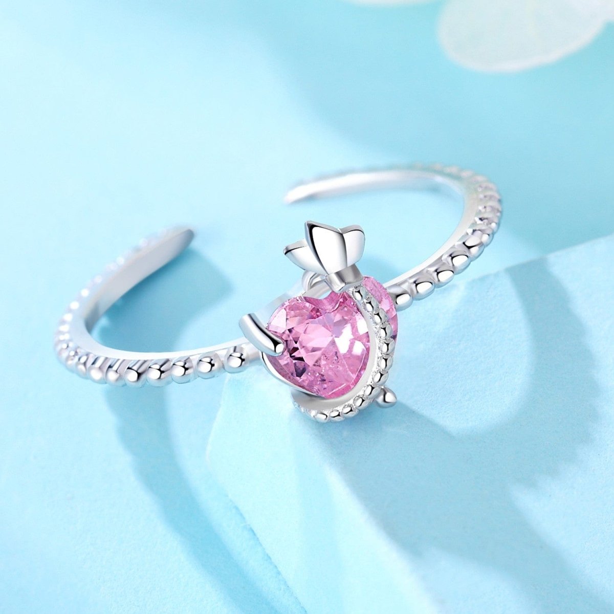 Liora Atelier Pink Sparkle Heart - Embrace Ring