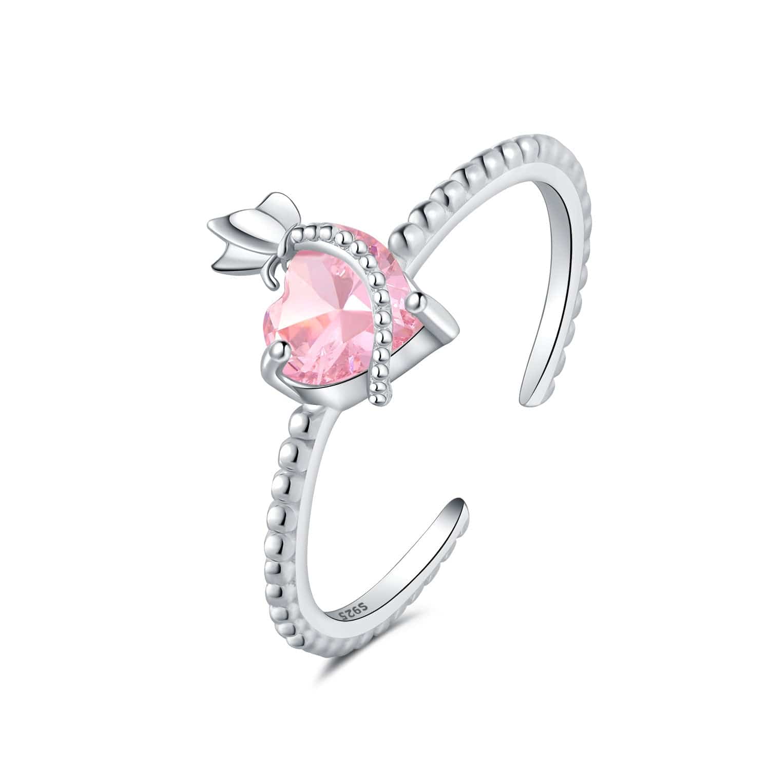 Liora Atelier Pink Sparkle Heart - Embrace Ring