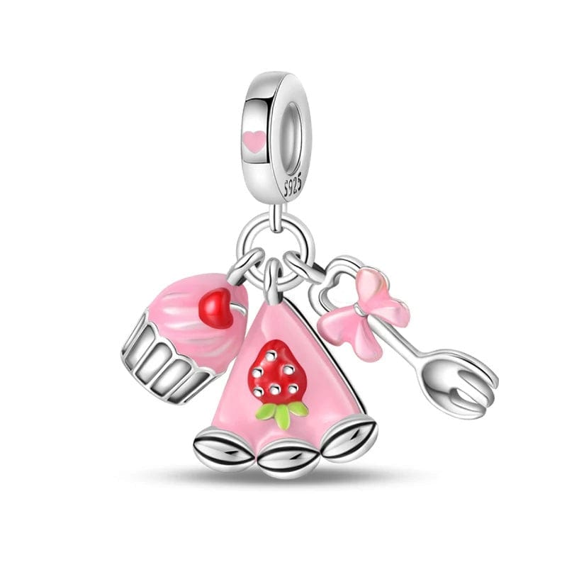 Liora Atelier Pink Sweet Dessert Triple Dangle Charm