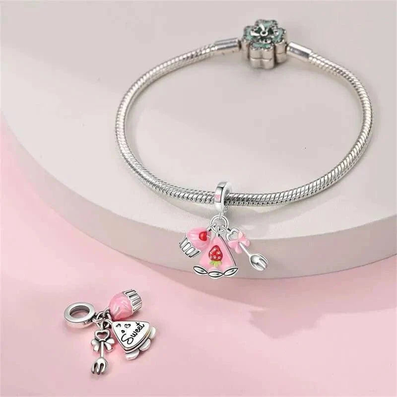 Liora Atelier Pink Sweet Dessert Triple Dangle Charm
