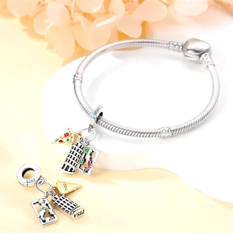 Liora Atelier Pisa Tower Italy Pizza Luminous Dangle Charm