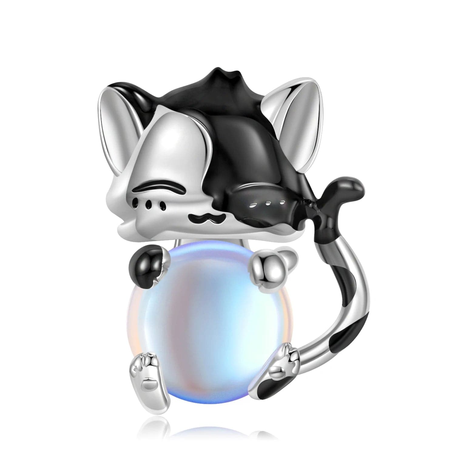 Liora Atelier Playful Cat with Iridescent Ball Charm
