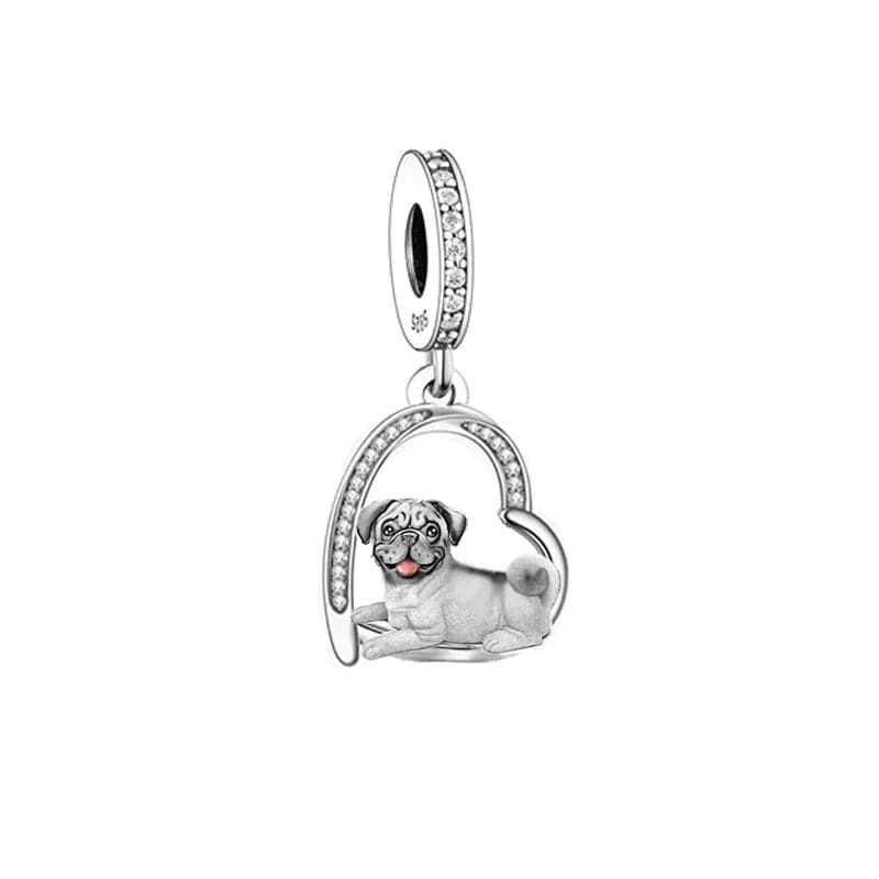 Liora Atelier Pug Love Heart Charm