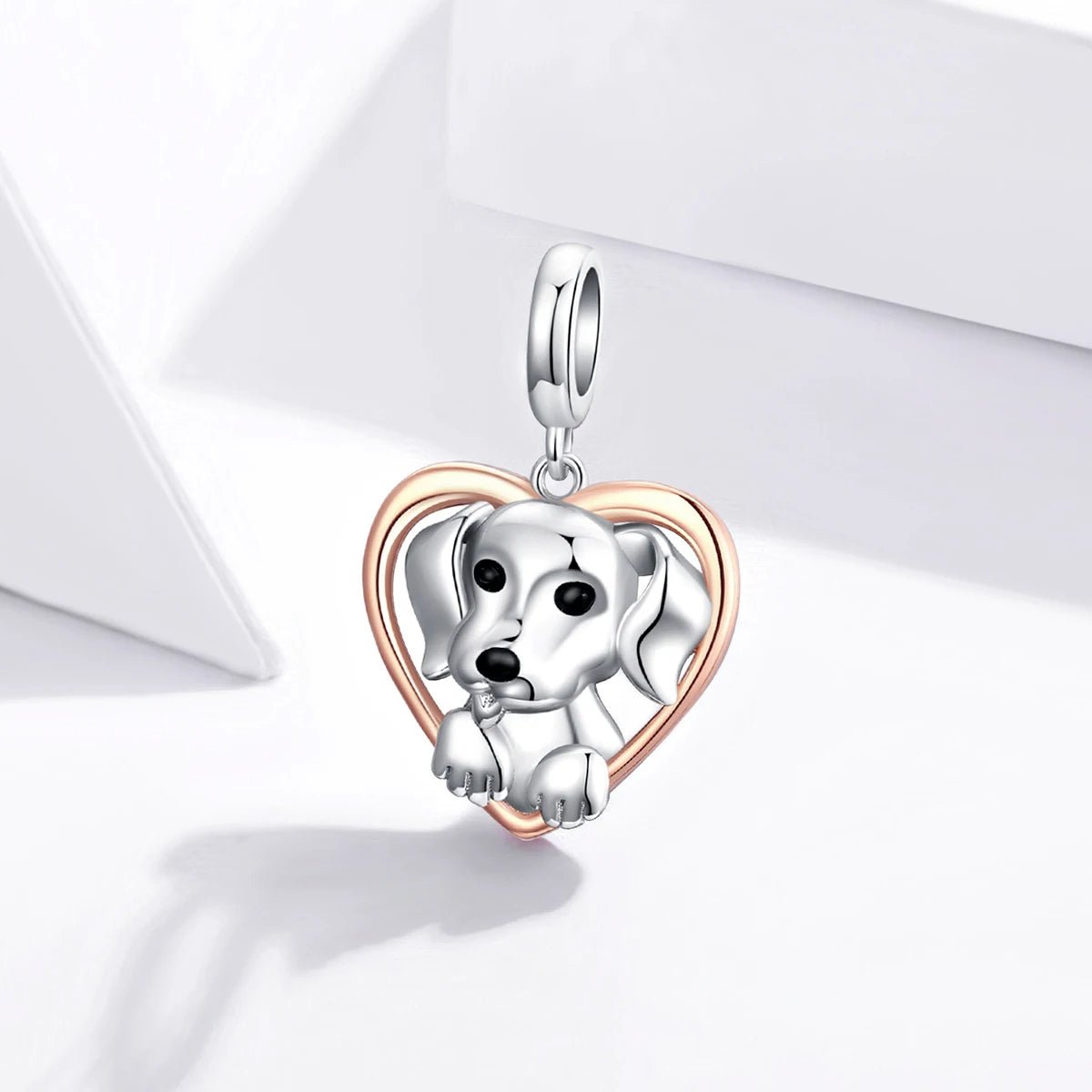 Liora Atelier Puppy Labrador Heart Dangle Charm