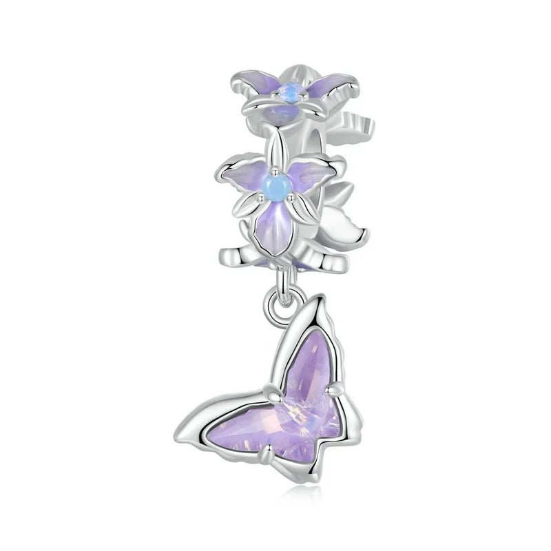 Liora Atelier Purple Butterfly & Orchid Charm