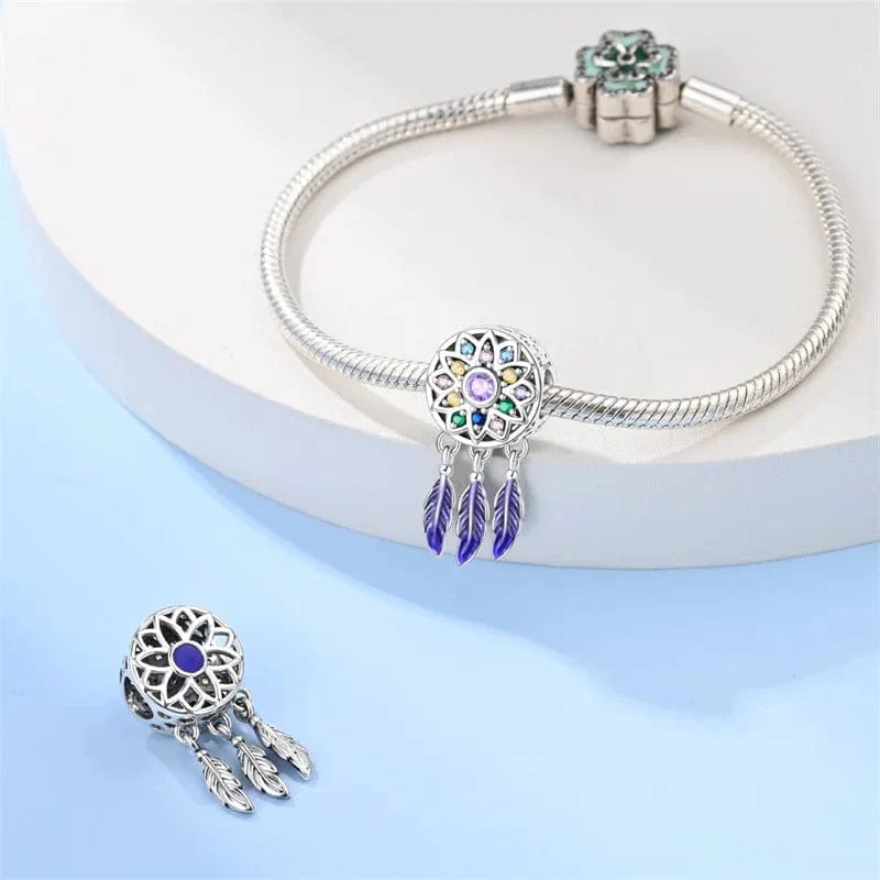 Liora Atelier Purple Feather Dreamcatcher Charm