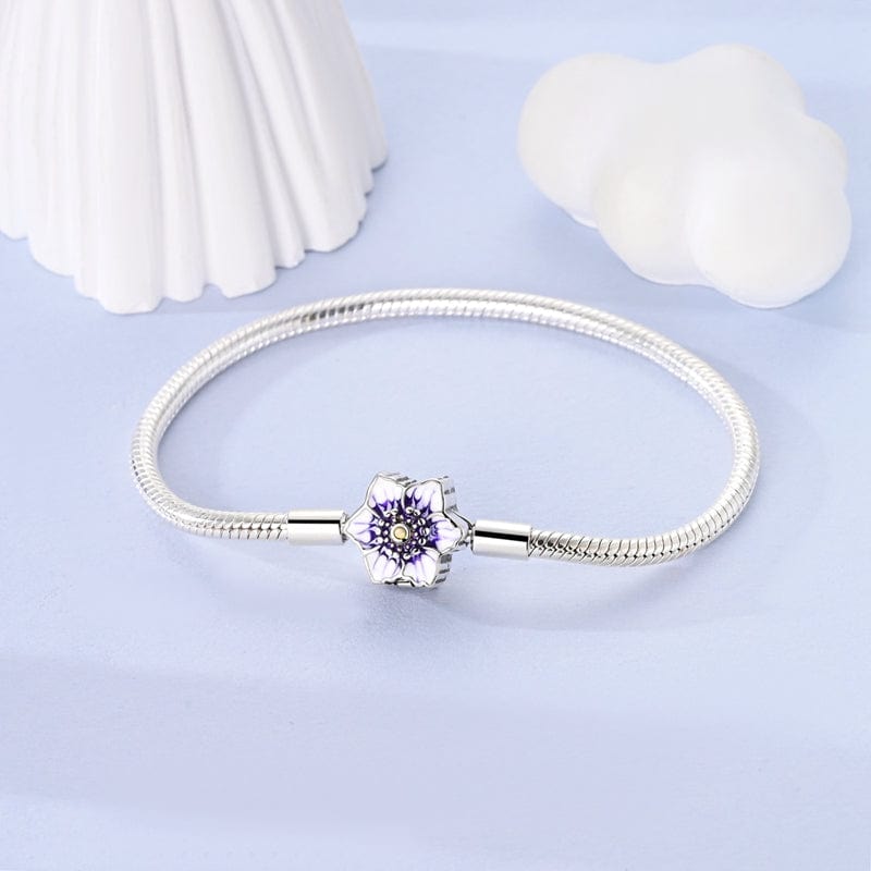 Liora Atelier Purple Flower Charm Bracelet
