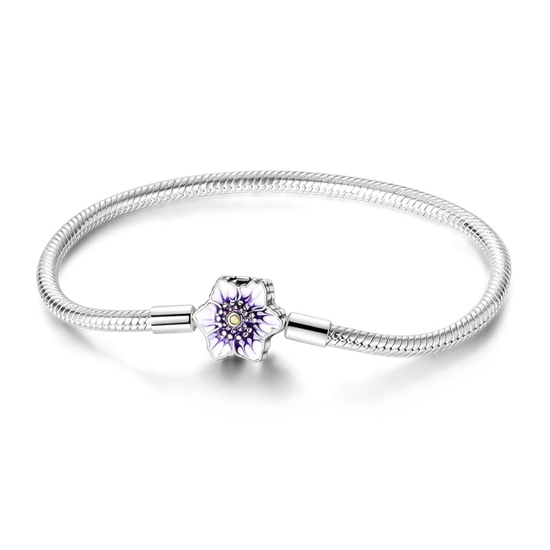 Liora Atelier Purple Flower Charm Bracelet
