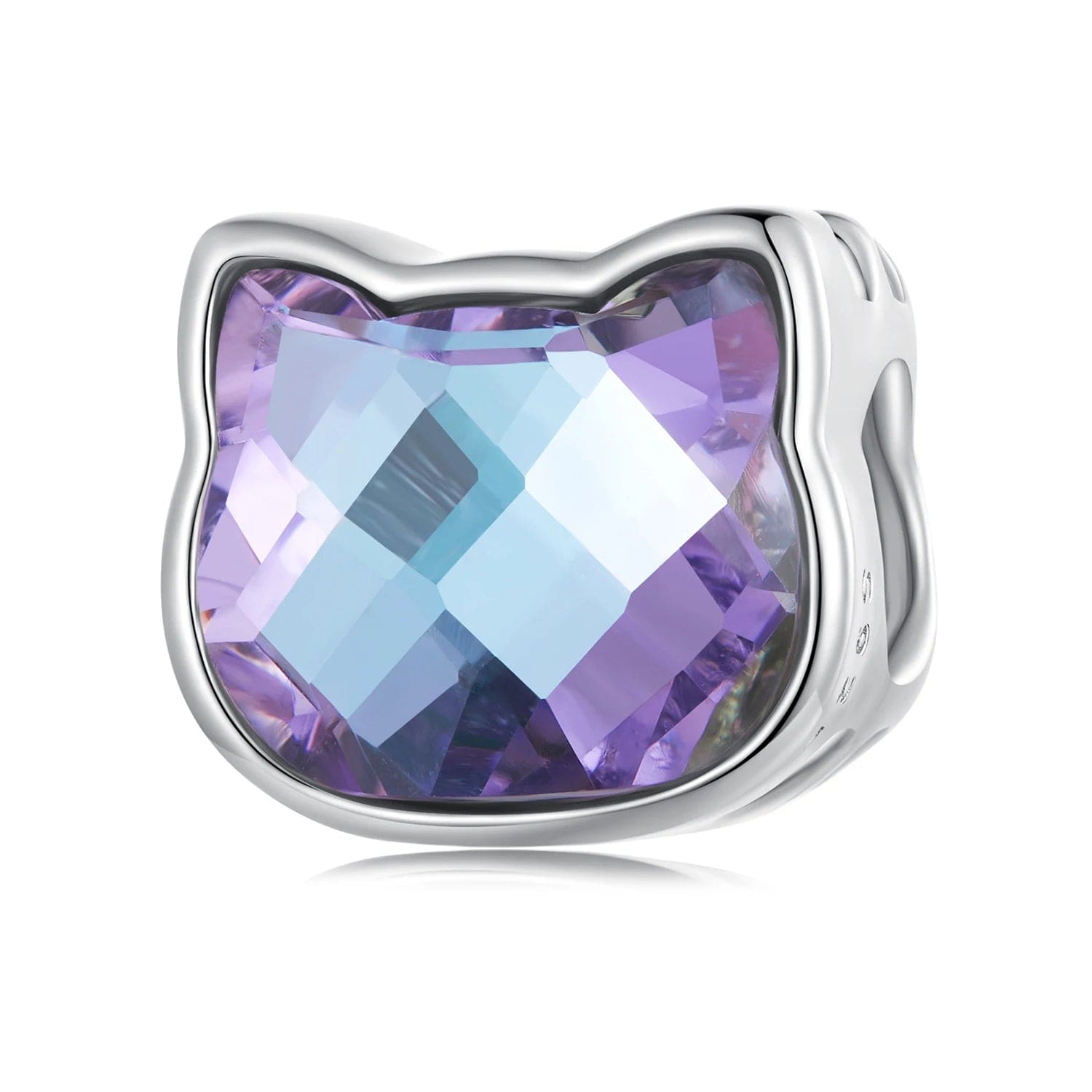 Liora Atelier Purple Gemstone Cat Bead Charm