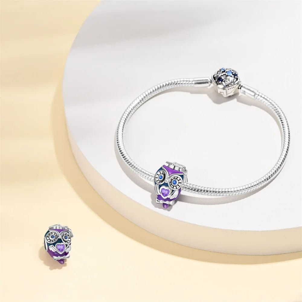 Liora Atelier Purple Graduation Owl Charm