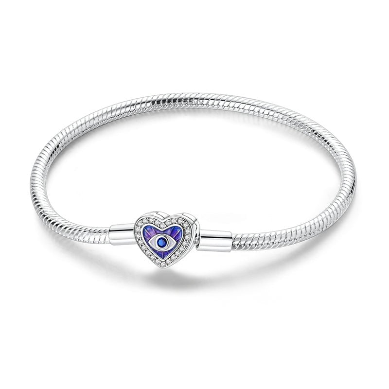 Liora Atelier Purple Heart Evil Eye Charm Bracelet