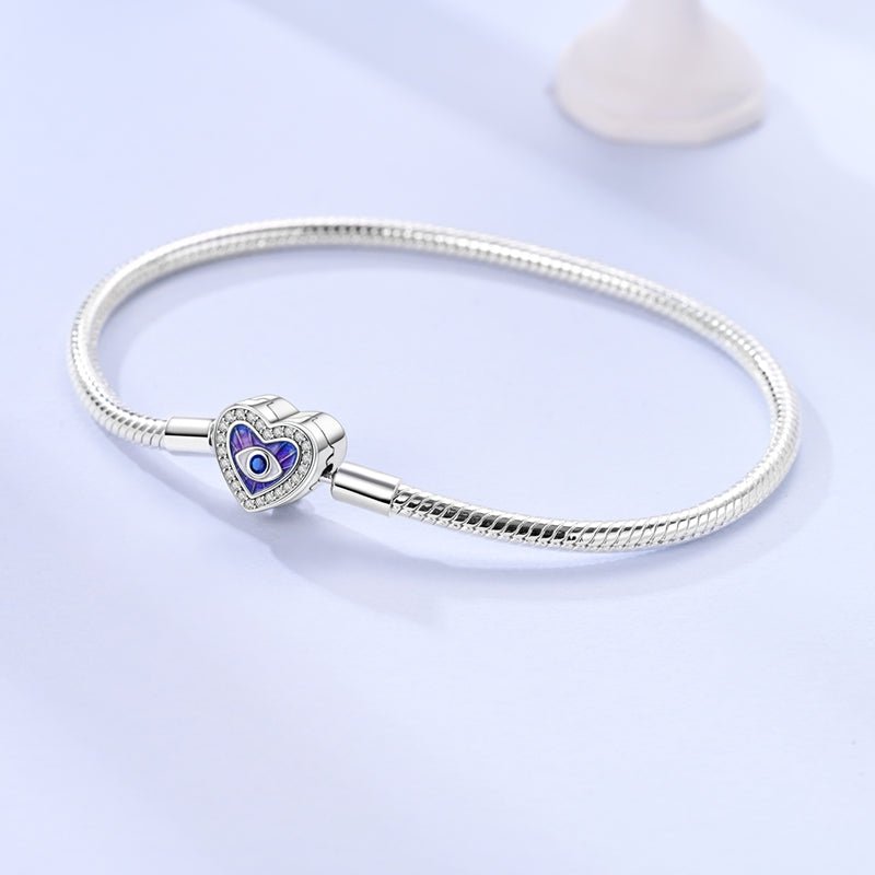 Liora Atelier Purple Heart Evil Eye Charm Bracelet