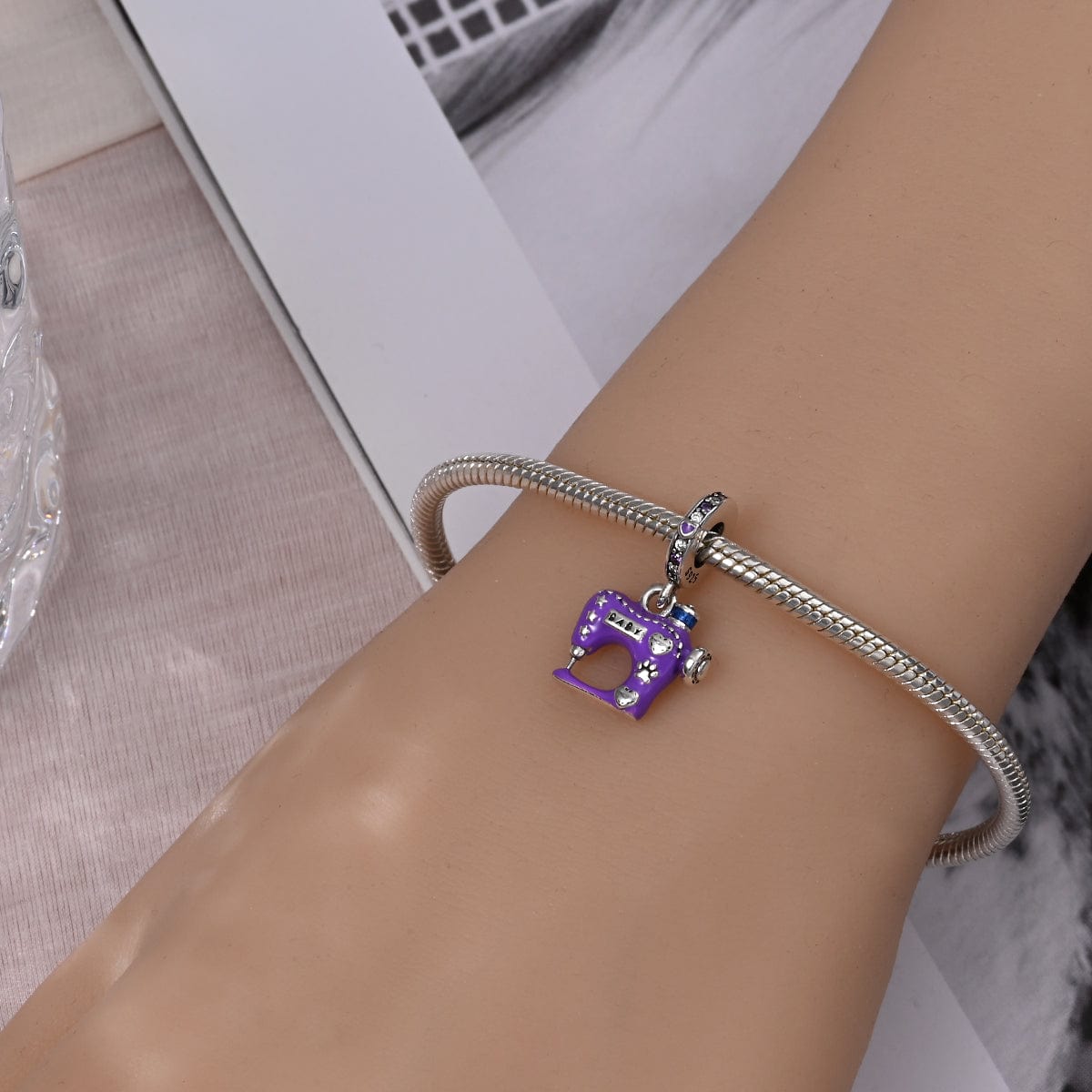 Liora Atelier Purple Sewing Machine Charm