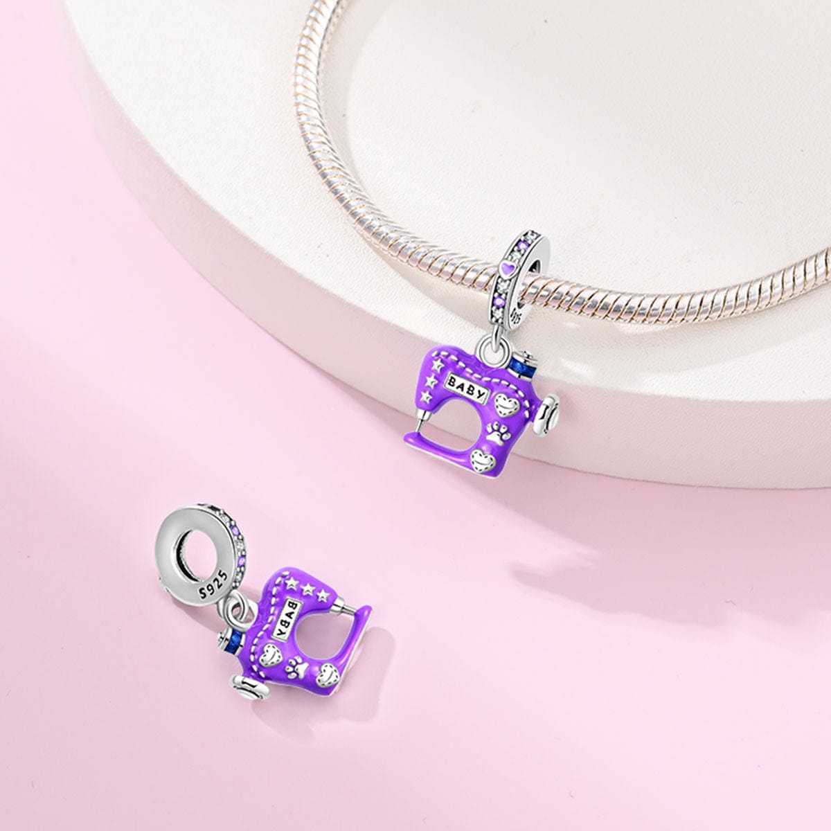 Liora Atelier Purple Sewing Machine Charm