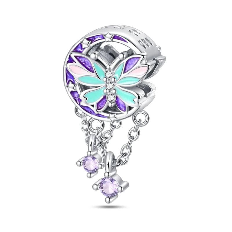 Liora Atelier Purple Starry Moon & Butterfly Charm