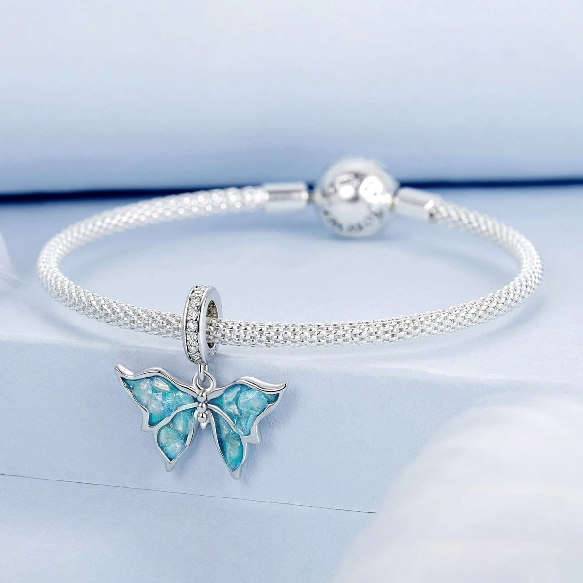 Liora Atelier Radiant Blue Butterfly Dangle Charm