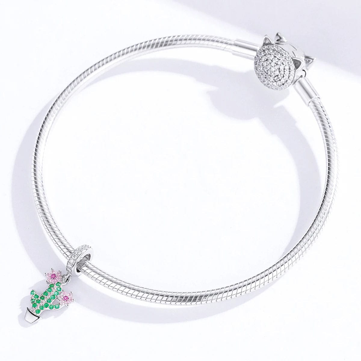 Liora Atelier Radiant Cactus & Pink Flower Dangle Charm