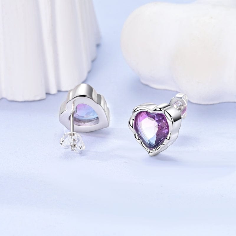 Liora Atelier Radiant Heart Crystal Stud Earrings
