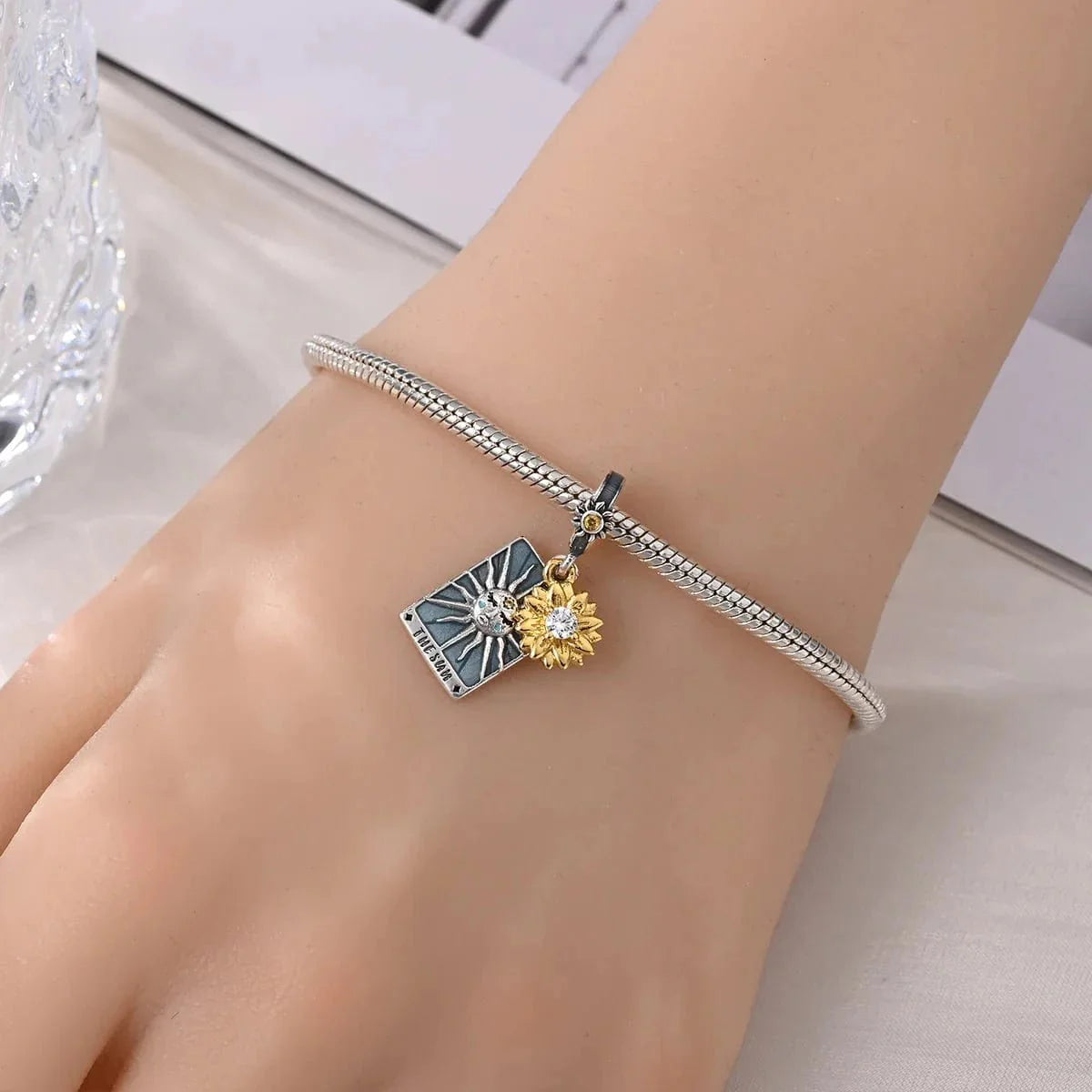 Liora Atelier Radiant Sun Tarot Card Dangle Charm