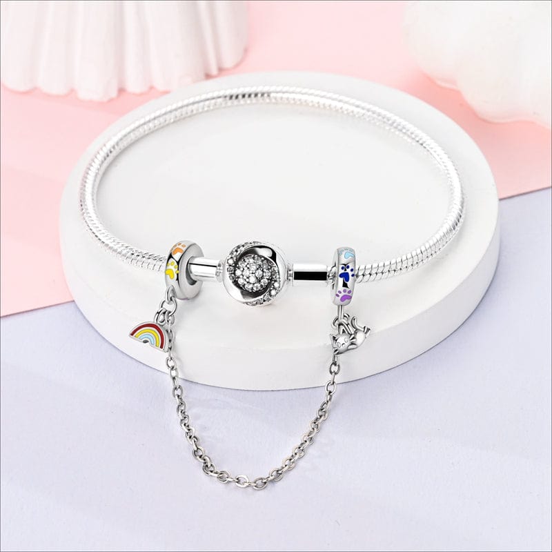 Liora Atelier Rainbow and Playful Cat Safety Chain