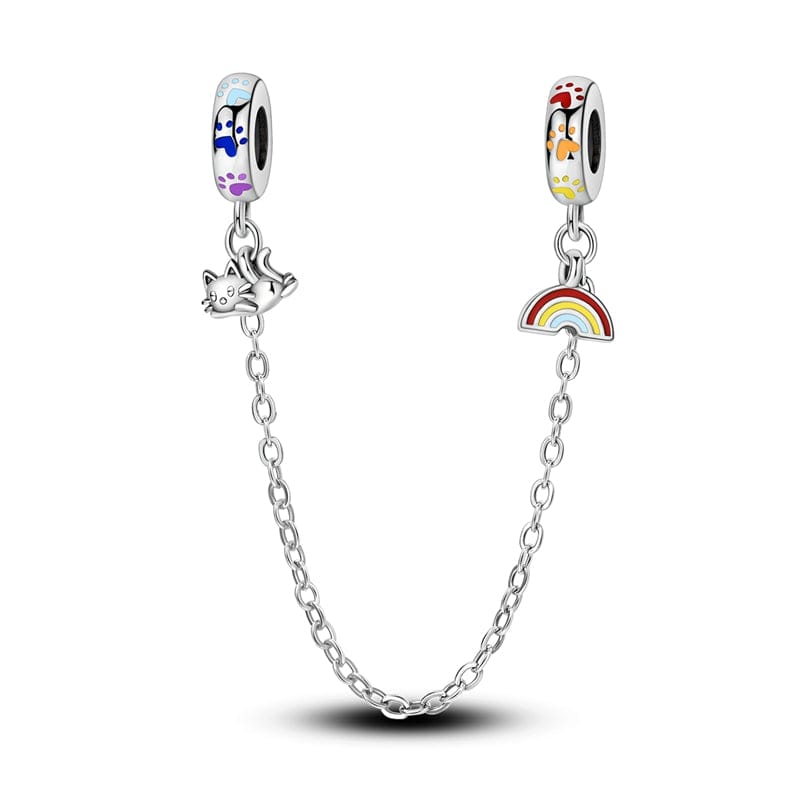Liora Atelier Rainbow and Playful Cat Safety Chain