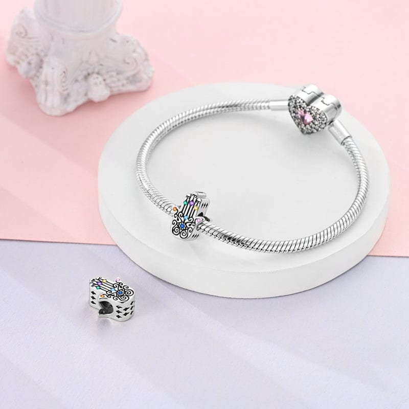 Liora Atelier Rainbow Gemstone Hamsa Hand Charm