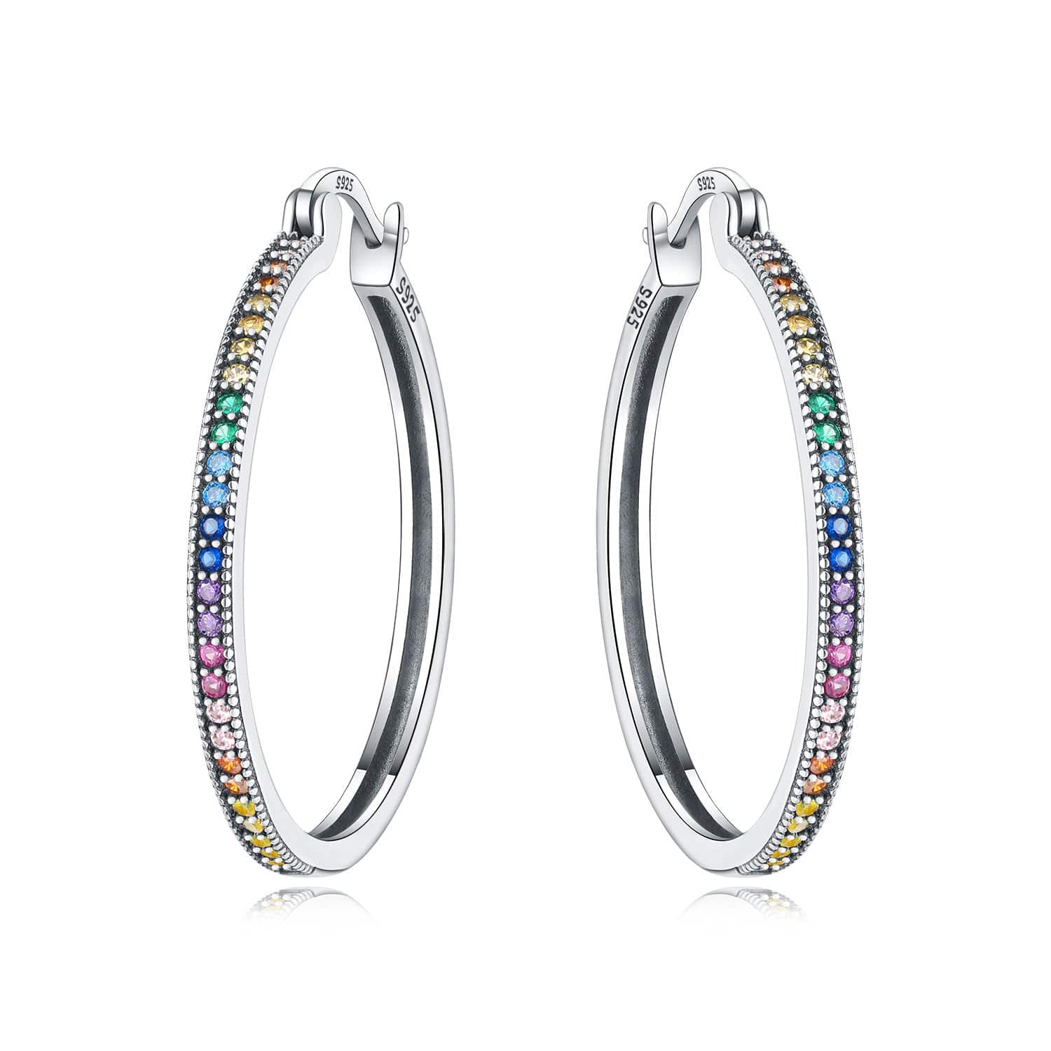 Liora Atelier Rainbow Gemstone Hoop Earrings