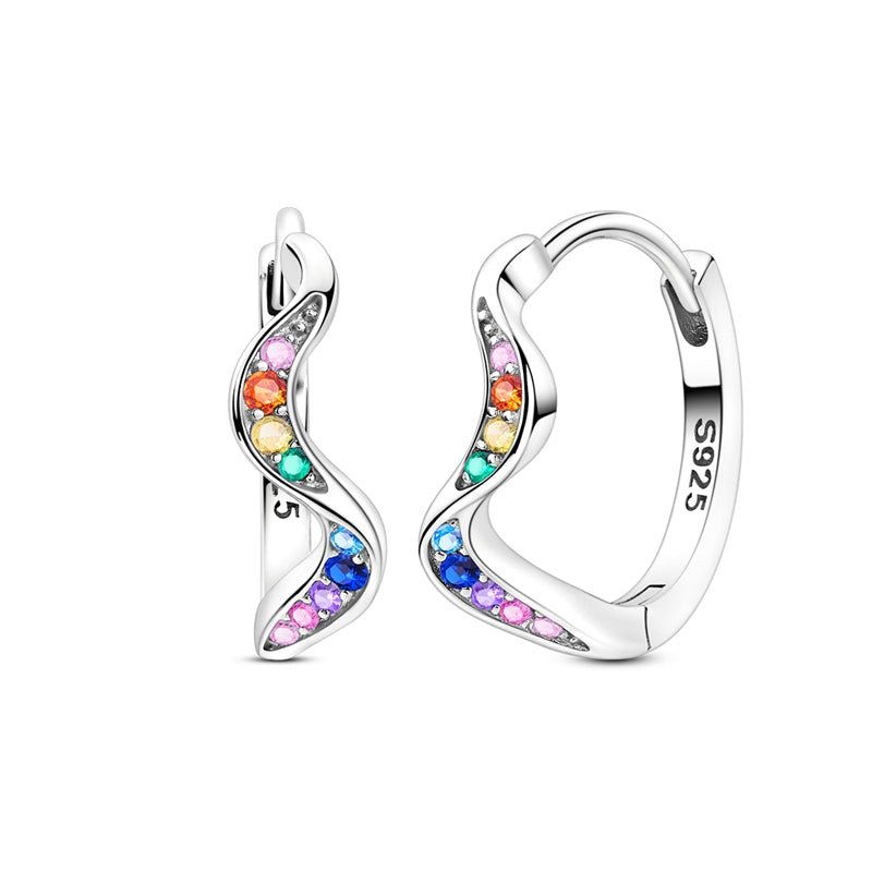 Liora Atelier Rainbow Wave Hoop Earrings