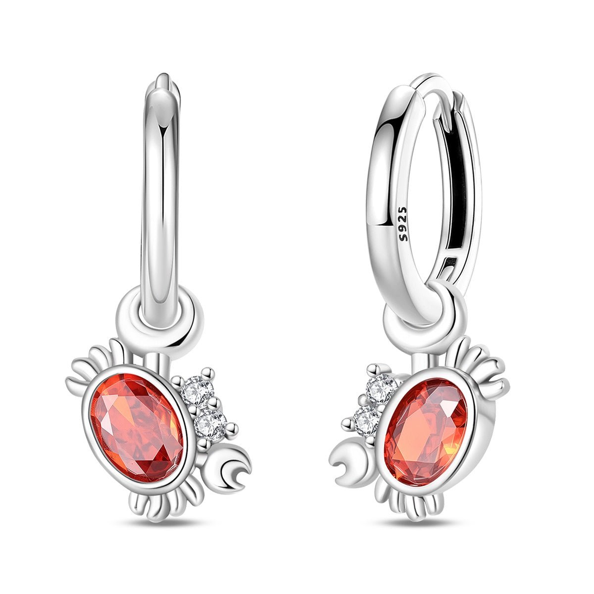 Liora Atelier Red Crab Hoop Earrings